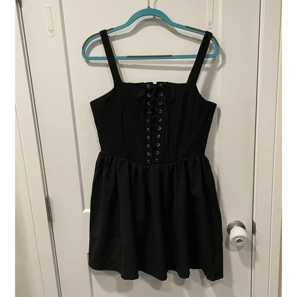 Disturbia Miranda Mini Corset Dress Black Size 10 US NWOT Goth Women’s - Picture 4 of 8